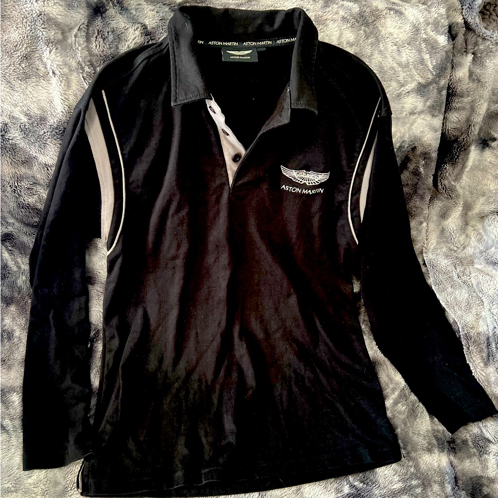 Aston Martin Luxury Car Brand Long Sleeve 3 Button Collar Shirt